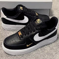 Nike Air Force 1 Black golden swoosh